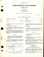 Overhaul Instructions with Parts Breakdown for Control Box - CYLZ 3828