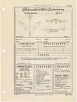 RB-47E Boeing Stratojet - Reconnaissance - Characteristics Summary