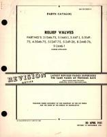 Parts Catalog for Relief Valves Part No. 2-1346, 3-1445, 3-547, 3-3149, 4-3046, 5-1247, 5-249, 8-2448, 9-2446