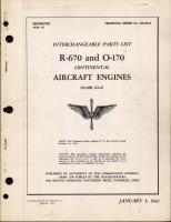 R-670 & O-170 Interchangeable Parts List
