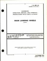 Operation, Service, & Overhaul Inst w/ Parts Catalog for Main Landing Wheels