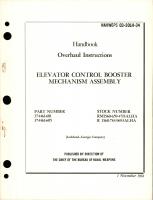 Overhaul Instructions for Elevator Control Booster Mechanism Assembly - Parts 374461-601 and 374461-605 