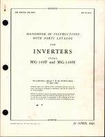 Handbook of Instructions with Parts Catalog for Inverters, Types MG-149F and MG-149H