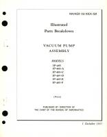 Illustrated Parts Breakdown for Vacuum Pump Assembly Models 3P-485 