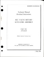Overhaul Instructions for BLC Valve Rotary Actuator Assembly - Part 279-526220 