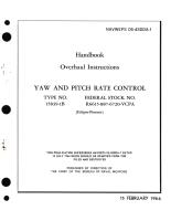 Overhaul Instructions for Yaw and Pitch Rate Control Type No. 15839-1B 