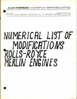 Numerical List of Modifications on Rolls Royce Merlin Engines