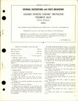 Overhaul Instructions with Parts Breakdown for Solenoid Operated Four-Way Two-Position Pneumatic Valve - 871116 and 871116-01