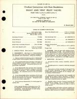 Overhaul Instructions with Parts Breakdown for Float and Vent Pilot Valves - Parts 9-1254-51 and 9-1254-71