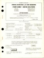 Overhaul Instructions with Parts Breakdown for Arresting Gear Actuating Cylinder Assembly 