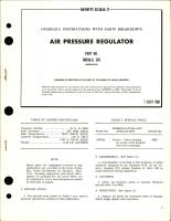 Overhaul Instructions with Parts Breakdown for Air Pressure Regulator - Parts 108136-0 SR2