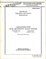 Revision to Operation and Service Instructions for Capacitor Type Fuel Quantity Gage System - YG551E-1 