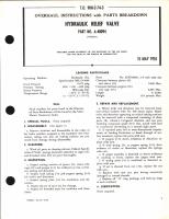 Overhaul Instructions with Parts Breakdown for Hydraulic Relief Valve Part No. A-40094