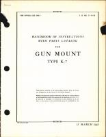 Handbook of Instructions with Parts Catalog for Gun Mount Type K-7