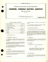 Overhaul Instructions with Parts for Console Electric Additive Counter - Part C10-31-312