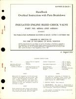 Overhaul Instructions with Parts Breakdown for Insulated Engine Bleed Check Valve - Part 40D830 and 40D830-1 