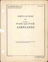 Parts Catalog for P-51D and P-51K Airplanes