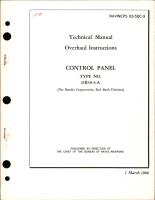 Overhaul Instructions for Control Panel - Type 21B30-3-A