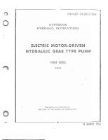 Overhaul Instructions for Electric Motor-Driven Hydraulic Gear Type Pump - 111069 Series