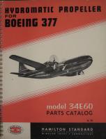 Parts Catalog for Hydromatic Propeller Model 34E60 for Boeing 377