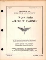 Operating Instructions for R-985 Series Aircraft Engines