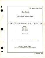 Overhaul Instructions for Centrifugal Fuel Booster Pump - Models RG11250, RG11250A, and RG11250A1 