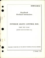 Overhaul Instructions for Interior Lights Control Box - Part G-3567