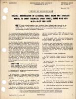 Modification of External Bomb Racks and Wiring to Carry Chemical Spray Tanks