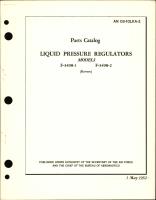 Parts Catalog for Liquid Pressure Regulators Models F-3498-1, F-3498-2