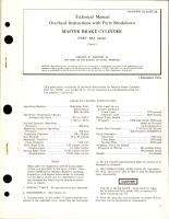 Overhaul Instructions with Parts Breakdown for Master Brake Cylinder - Part 18830