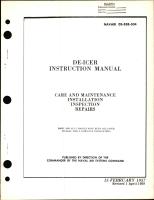  De-Icer Instruction Manual Care & Maintenance, Installation, Inspection, & Repairs