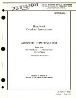 Overhaul Instructions for Airspeed Compensator Part No. PG7007B20, PG7007B23, PG7007B24