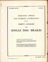 Operation, Service, & Overhaul Instructions with Parts Catalog for Goodyear Single Disc Brakes