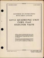 Handbook of Instructions with Parts Catalog for G9744 Quadruple Unit Cowl Flap Selector Valve