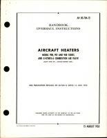 Overhaul Instructions for Aircraft Heaters - Model 920, 921 and 930 Series