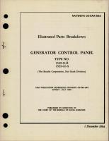 Illustrated Parts Breakdown for Generator Control Panel - Types 1539-11-B and 1539-12-A 