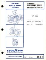 Maintenance Manual with Illustrated Parts List for Brake Assembly - Part 9550504
