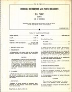 Overhaul Instructions with Parts Breakdown Oil Pump