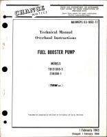 Overhaul Instructions for Fuel Booster Pump - Models TB131300-3, 238900-1