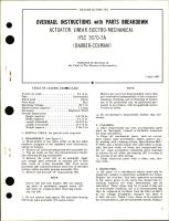 Overhaul Instructions with Parts Breakdown for Linear Electromechanical Actuator - JYLC 3670-3A 