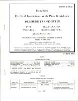 Overhaul Instructions with Parts Breakdown for Pressure Transmitter - Type 7709-15-B8-2