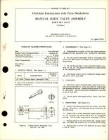 Overhaul Instructions with Parts Breakdown for Manual Slide Valve Assy - Part 11875
