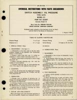 Overhaul Instructions with Parts Breakdown for Switch Assembly, Oil Pressure - Type ACP3 - Model S1 - Part D3387 