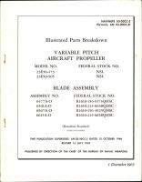 Illustrated Parts Breakdown for Variable Pitch Propeller and Blade Assembly