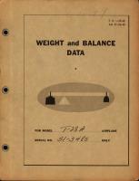Weight and Balance Data for T-28A