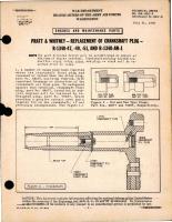 Replacement of Crankshaft Plug on R-1340-47, R-1340-49, R-1340-51, and R-1340-AN-1