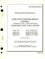 Illustrated Parts Breakdown for Indicator - Amplifier - Bridge Assembly (Combined Type, Clamp Mounted) Capacitor Fuel Gage System Part No. 383030