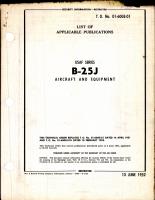 List of Applicable Publications for the B-25J (Aircraft & Equipment)