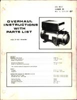 Overhaul Instructions with Parts List for Inverter - MGE 37-400
