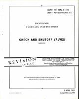 Overhaul Instructions for Check and Shutoff Valves